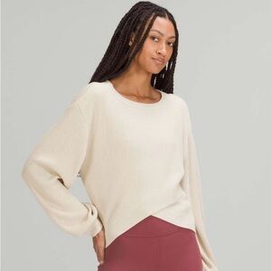 Lululemon reversible crossover sweater, white opal